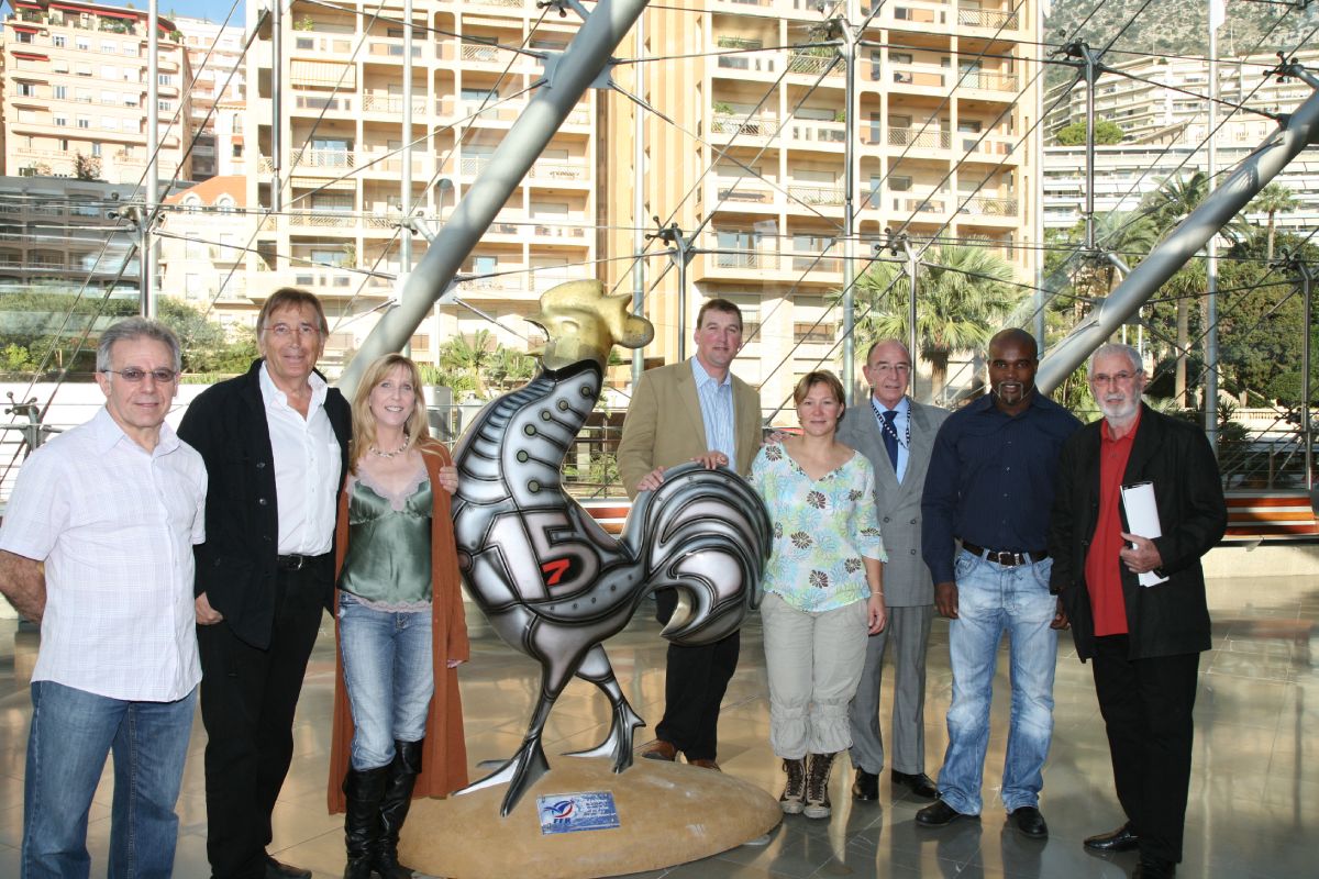 The Georges Bertellotti Golden Podium Awards Jury. Rod Hay (Film Director and Producer, President of the Jury), Roger Blachon (Cartoonist), Maura Mandt (Producer of ESPN’s ESPY Awards),  Sir Matthew Pinsent (4-time Olympic Rowing Champion), Carole Montillet (Olympic Ski Champion),  Alex Gilady (IOC Member), Jean-Marc Mormeck (World Boxing Champion), Adolphe Drhey (Producer, Director, Organisation Committee Member, Competition Consultant)