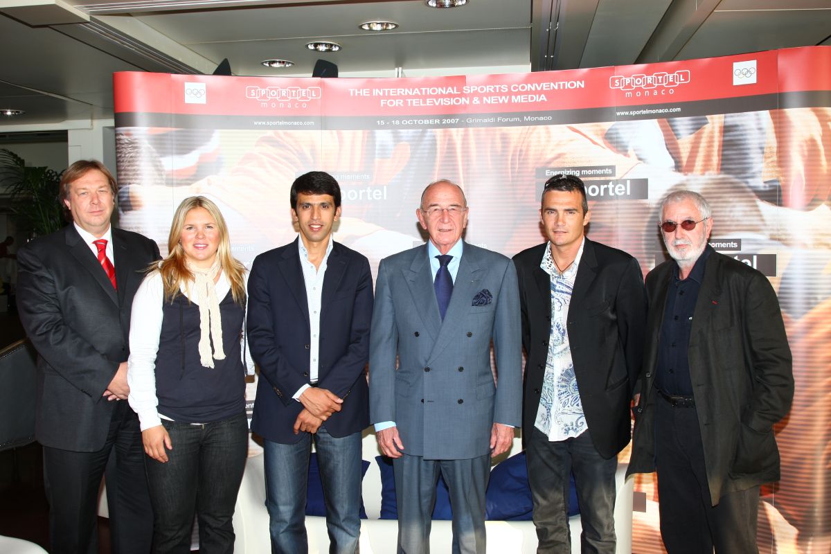 The Georges Bertellotti Golden Podium Awards Jury. David Wood (Producer, Director, President of the Jury), Anja Pärson (Alpine skier), Hicham El-Guerrouj (Middle-distance runner), Alex Gilady (IOC Member), Richard Virenque (Professional road racing cyclist), Adolphe Drhey (Producer, Director, Organisation Committee Member, Competition Consultant)