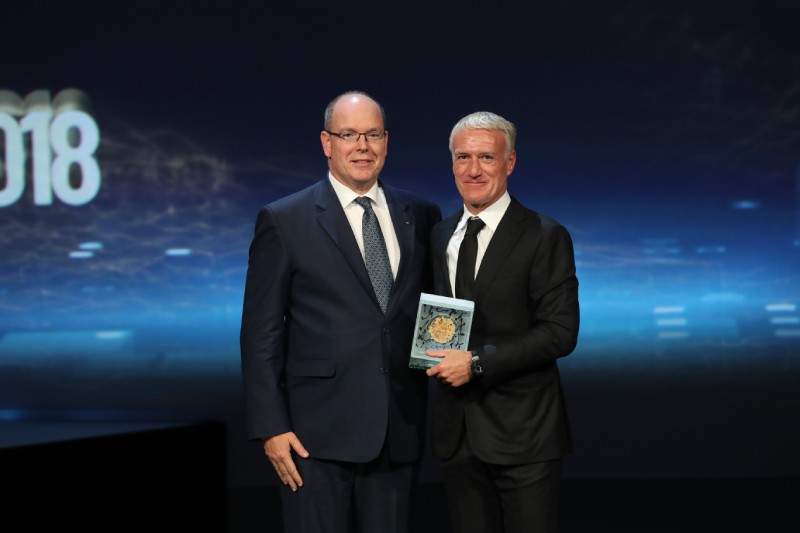 2018 - H.S.H. Prince Albert II of Monaco (Honorary President), Didier Deschamps (Head Coach of France National Football team, SPORTEL Lifetime Sport Achievement Award)